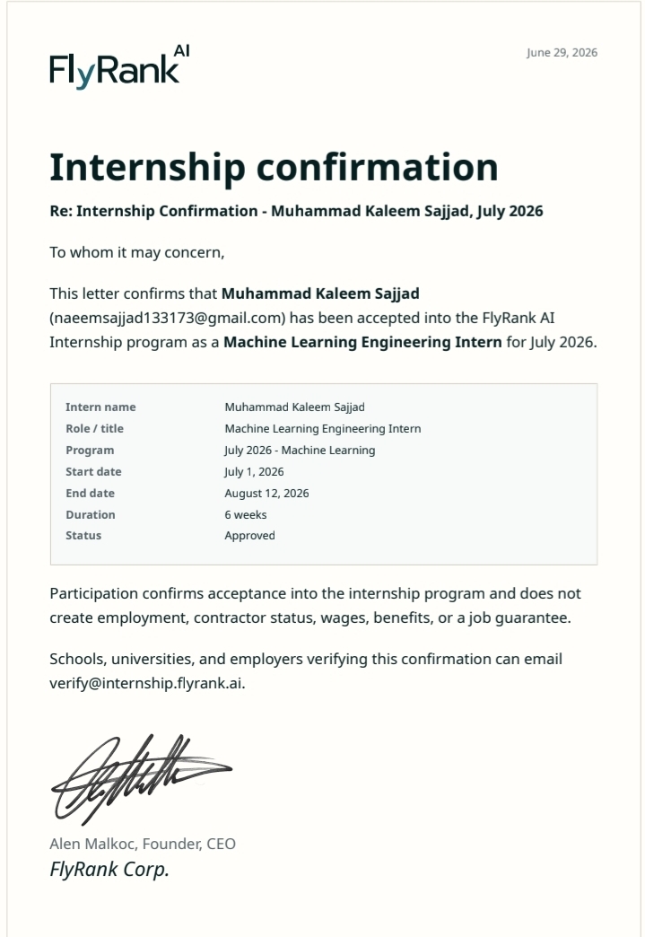Fly Rank Internship Letter